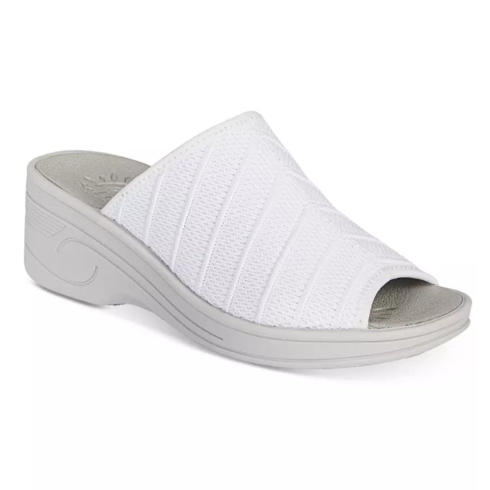 EASY STREET Women's, Airy Wedge, Slide Sandals White, Size:9.5N, NWT**